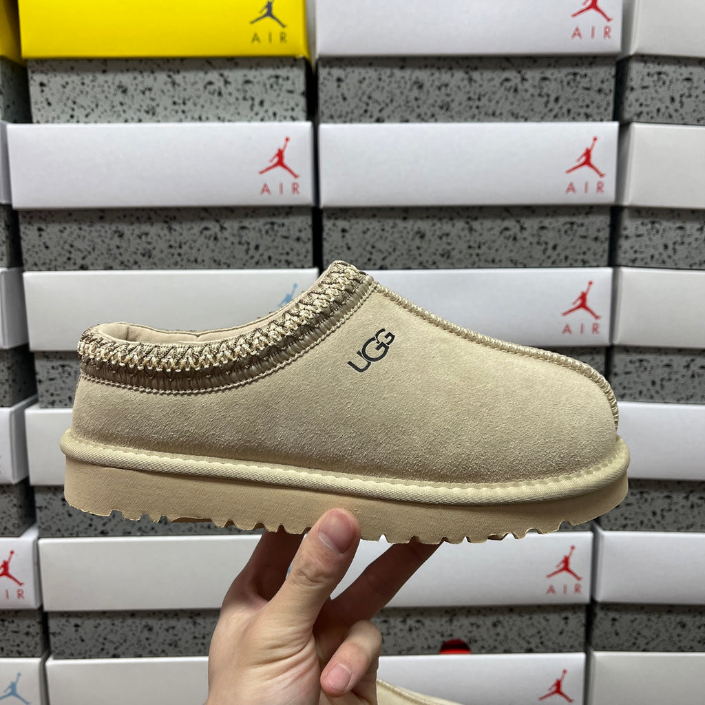 UGG Mustard Seed Slip-On Slippers with Braided Trim