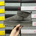 UGG Gray Ultra Mini Platform Ankle Boots