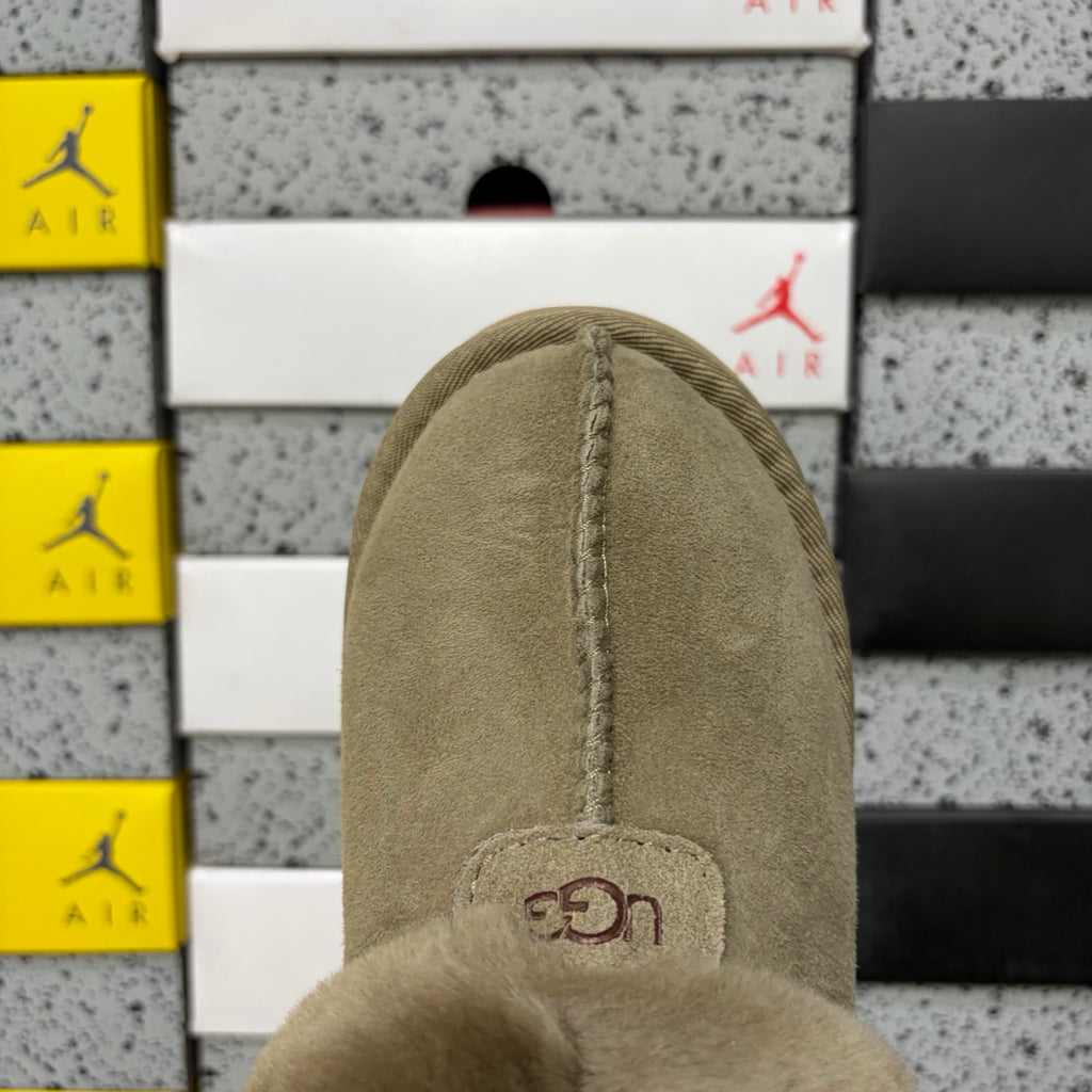 UGG Antelope Brown Slip-On Shoes with Plush Collar