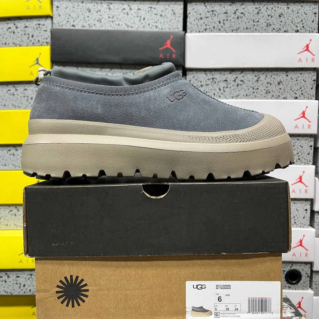 UGG Asphalt Gray Drawstring Slip-On Shoes with Chunky Sole