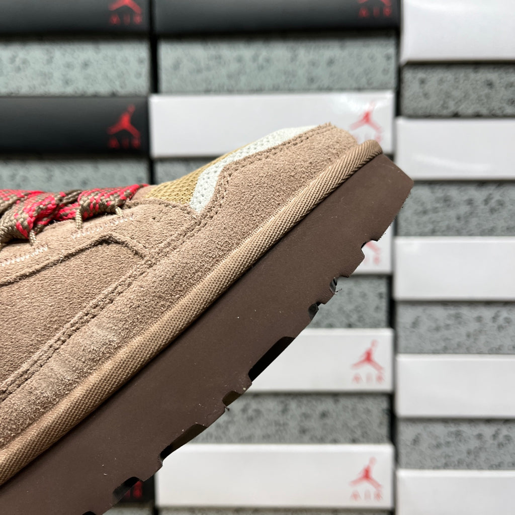UGG Lowmel Brown & Pink Chunky Lace-Up Sneakers