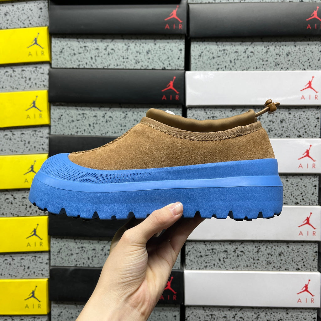 UGG Chestnut Drawstring Slip-On Shoes with Blue Chunky Sole
