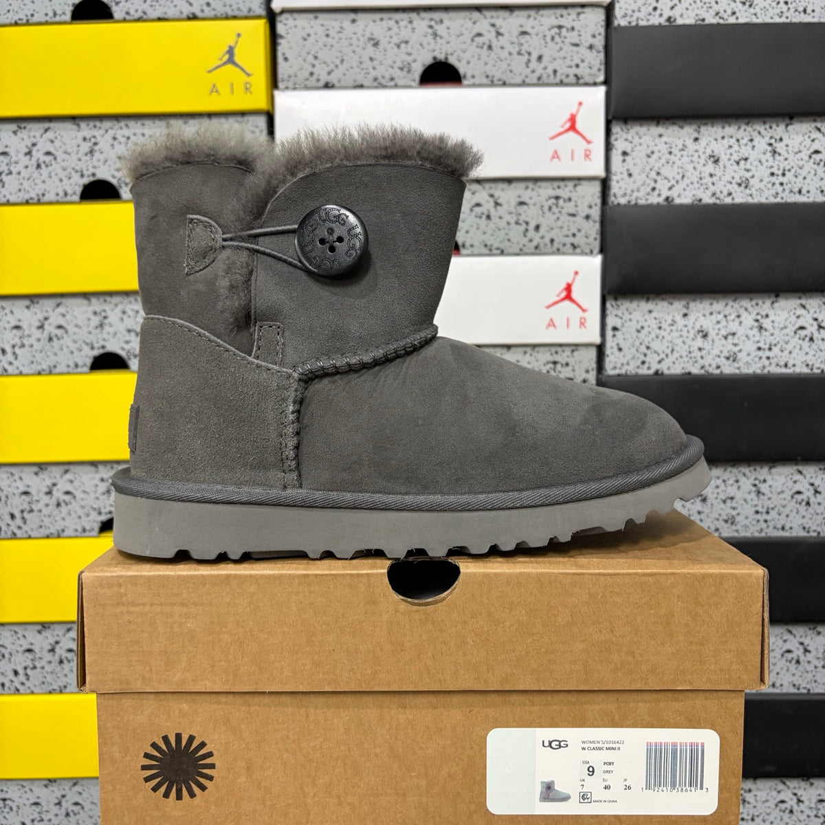 UGG Gray Button Winter Boots