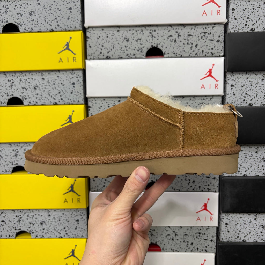 UGG Chestnut Low-Cut Mini Slip-On Shoes with Plush Lining