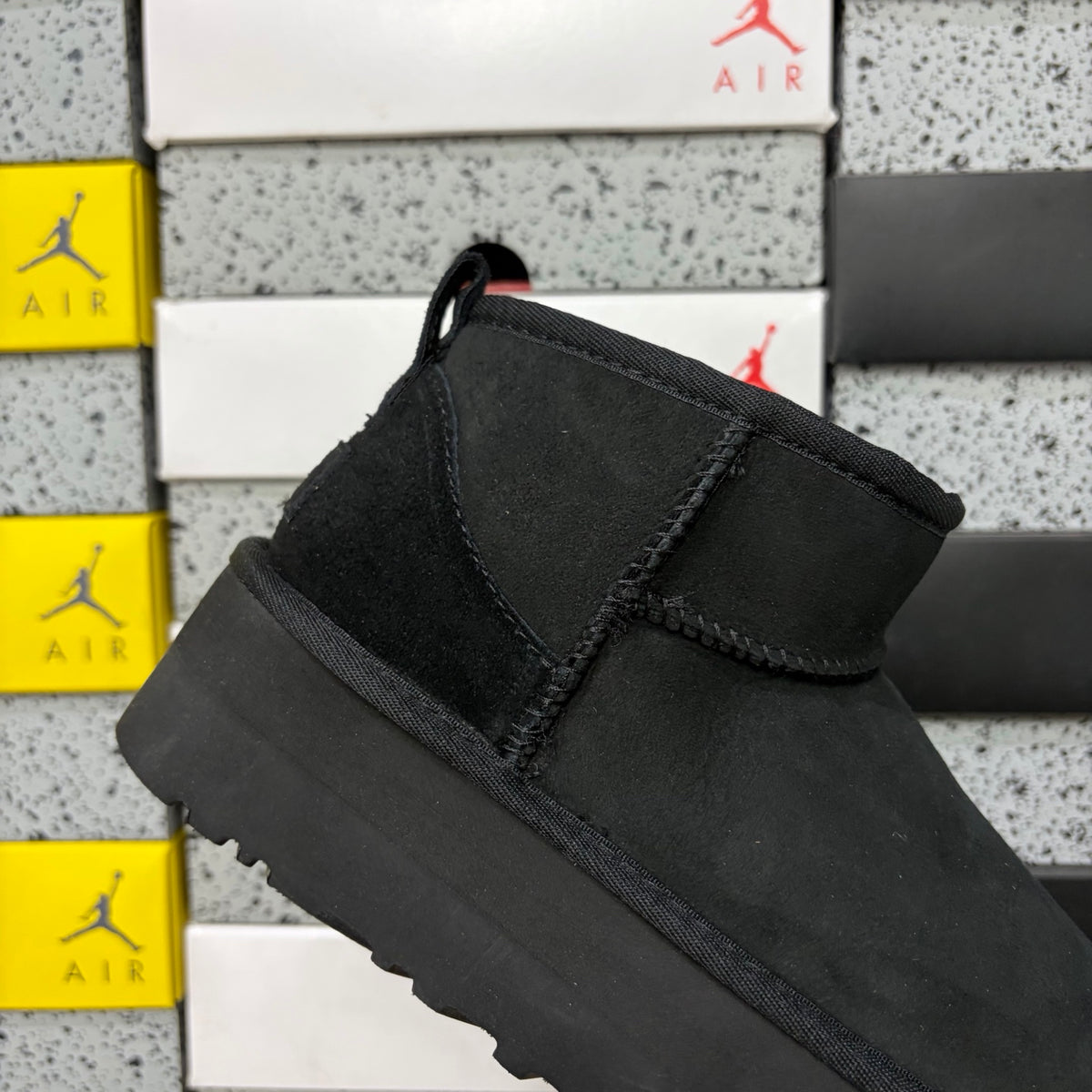 UGG Black Platform Ankle Boots – 3 cm Sole