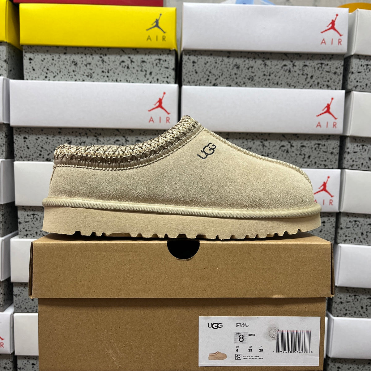 UGG Mustard Seed Slip-On Slippers with Braided Trim