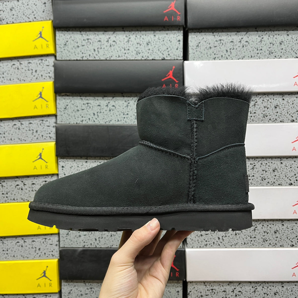 UGG Black Mini Bailey Button II Ankle Boots