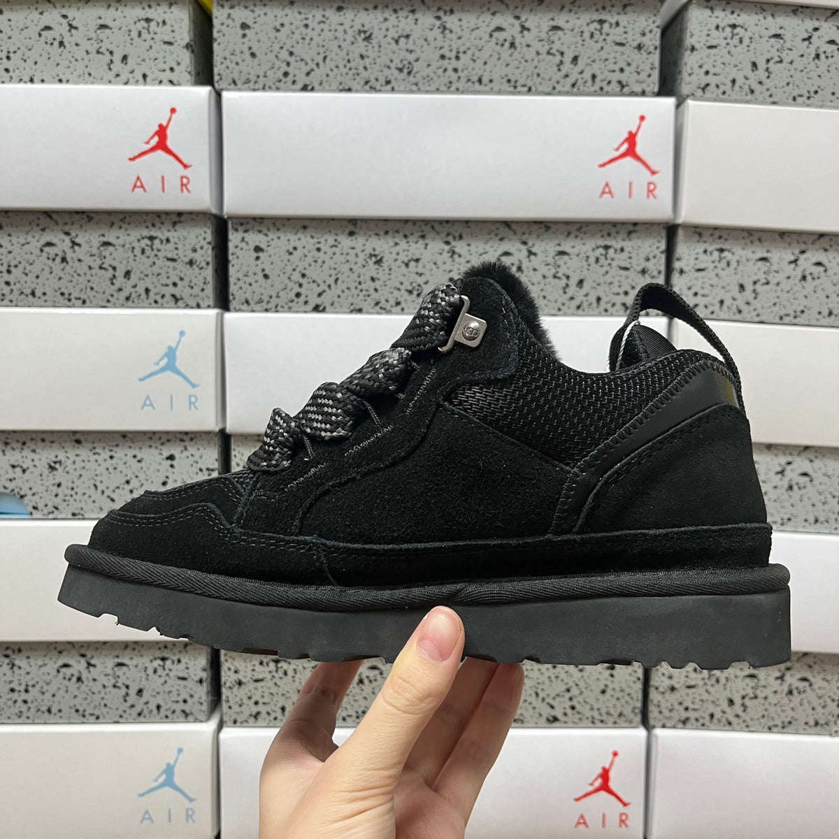 UGG Black Kallen Lace Chunky Lace-Up Sneakers