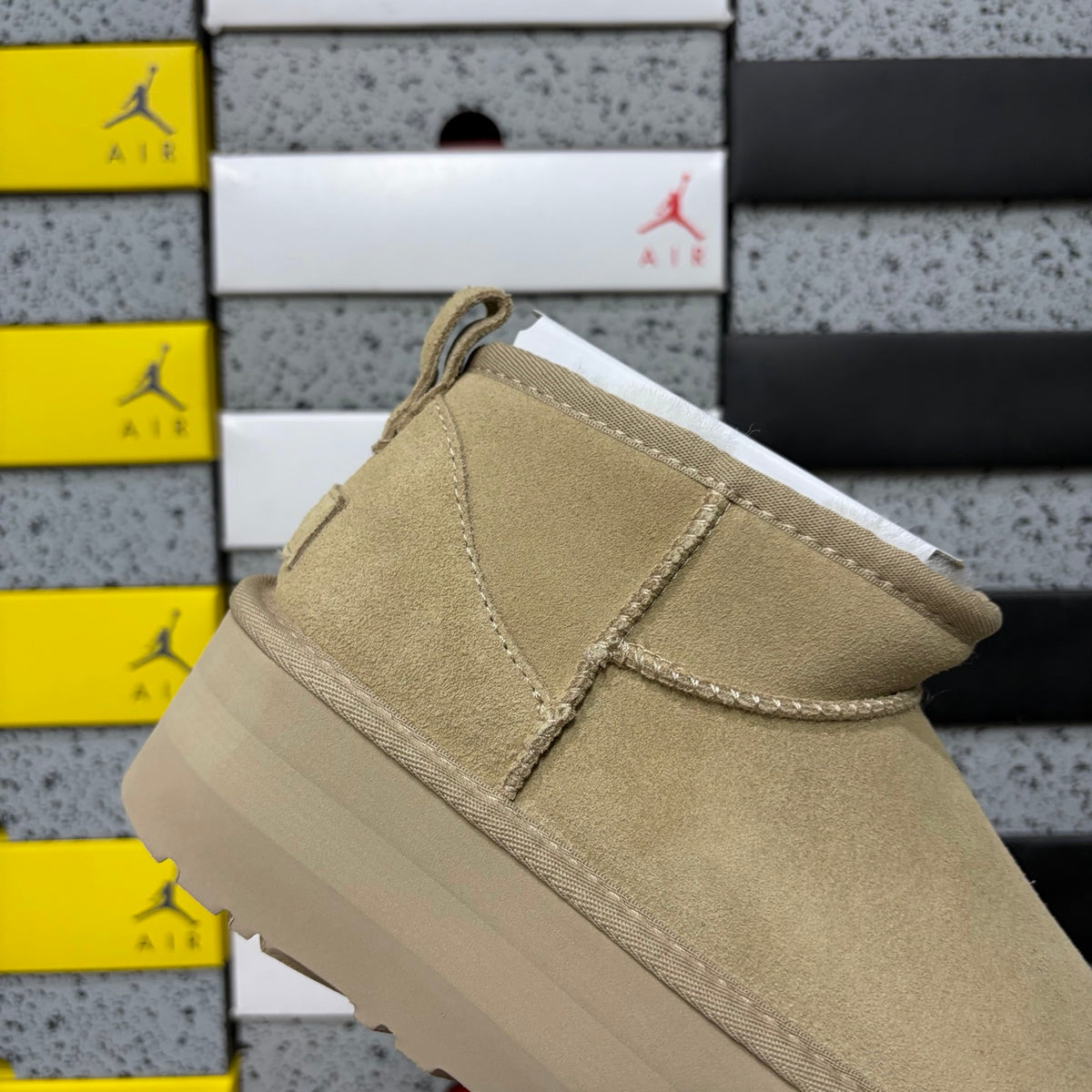 UGG Mustard Platform Ankle Boots – 5 cm Sole