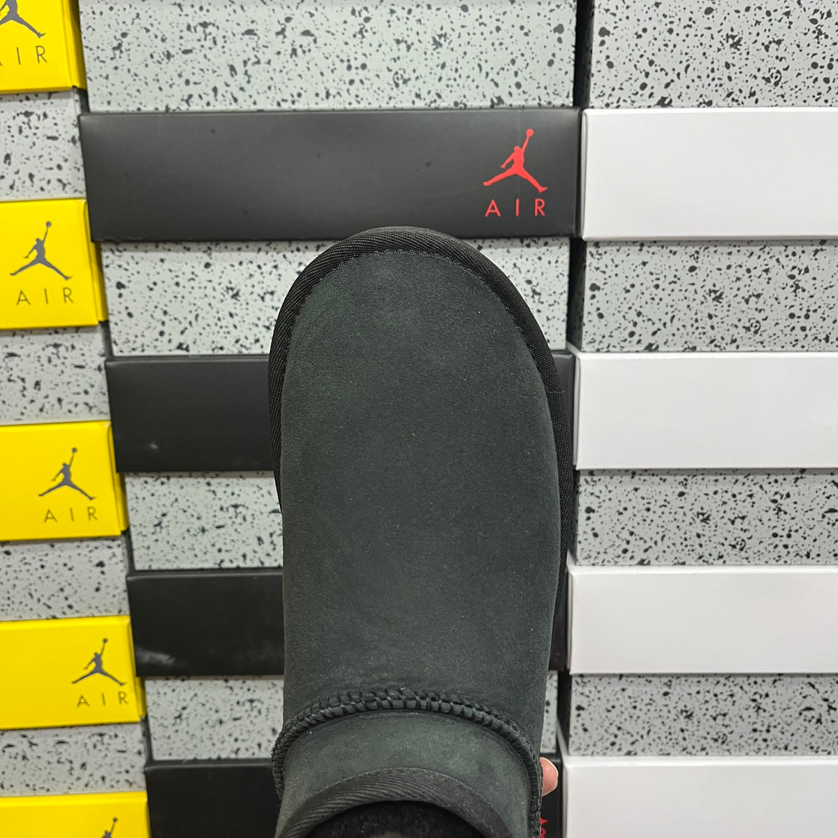 UGG Black Ultra Mini Ankle Boots with Plush Lining