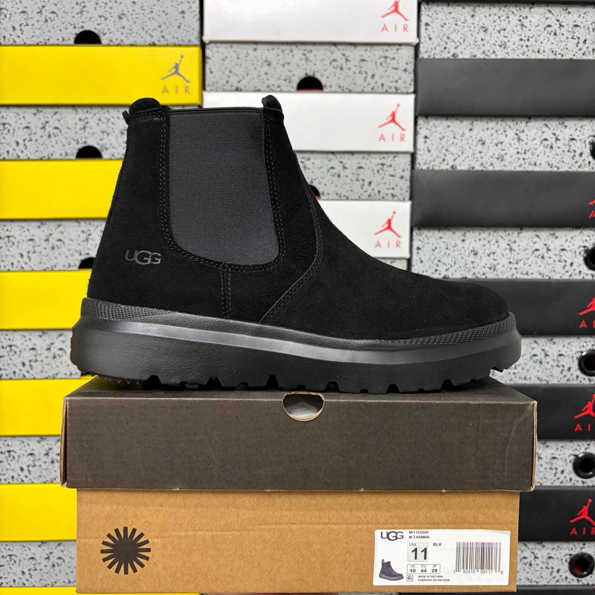UGG Black Chelsea Ankle Boots with Chunky Lug Sole