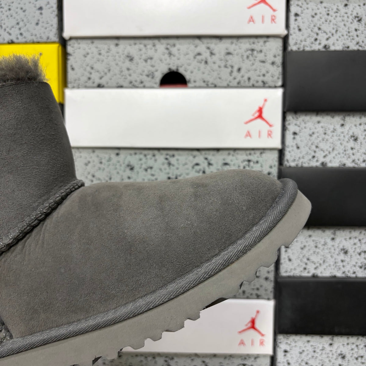 UGG Gray Button Winter Boots