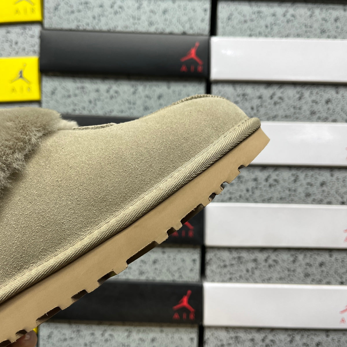 UGG Antelope Brown Slip-On Ankle Shoes with Plush Collar