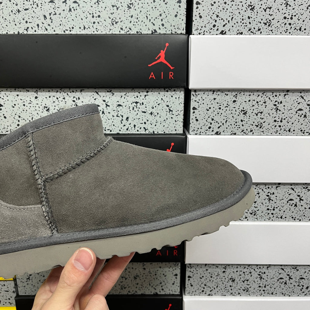 UGG Gray Ultra Mini Ankle Boots