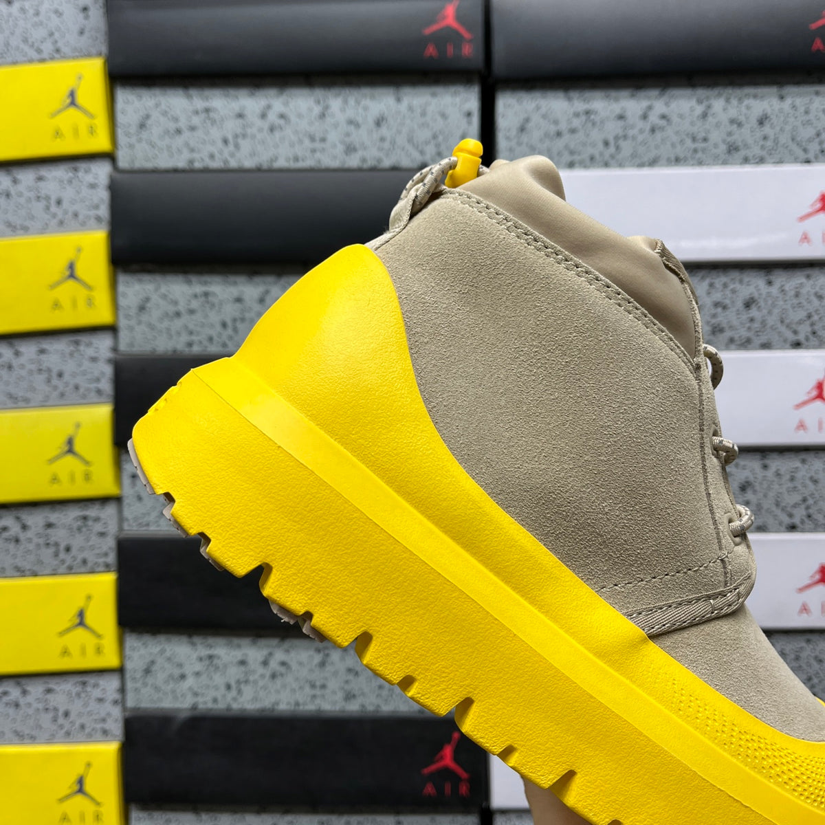 UGG Neumel Sand & Yellow Chunky Sole Lace-Up Boots
