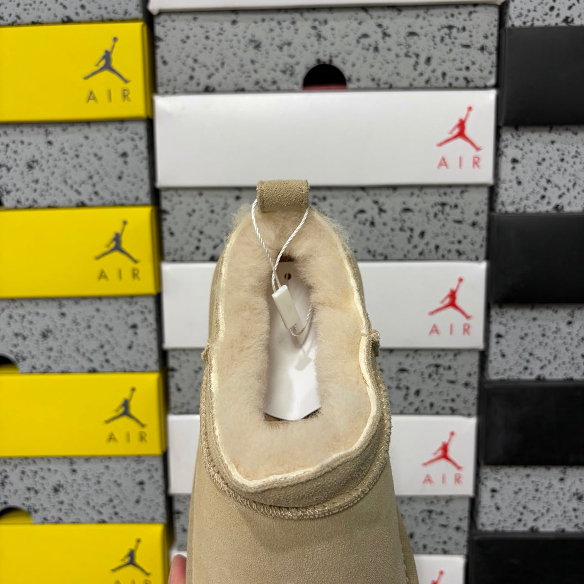 UGG Sand Low-Cut Mini Slip-On Shoes with Plush Lining