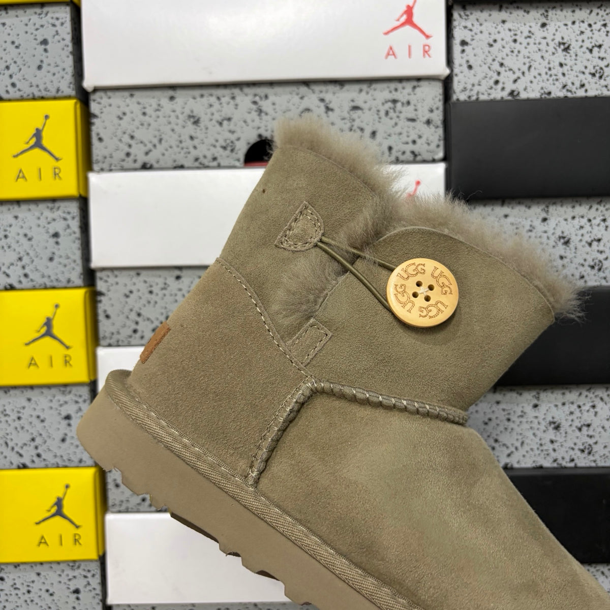 UGG Antelope Brown Button Winter Boots