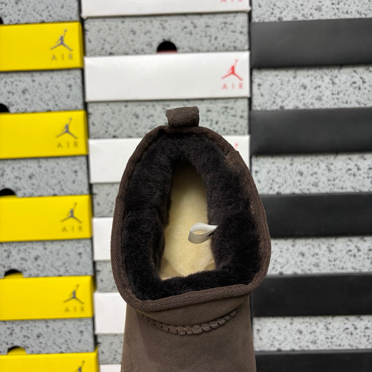 UGG Chocolate Brown Ultra Mini Ankle Boots with Plush Lining