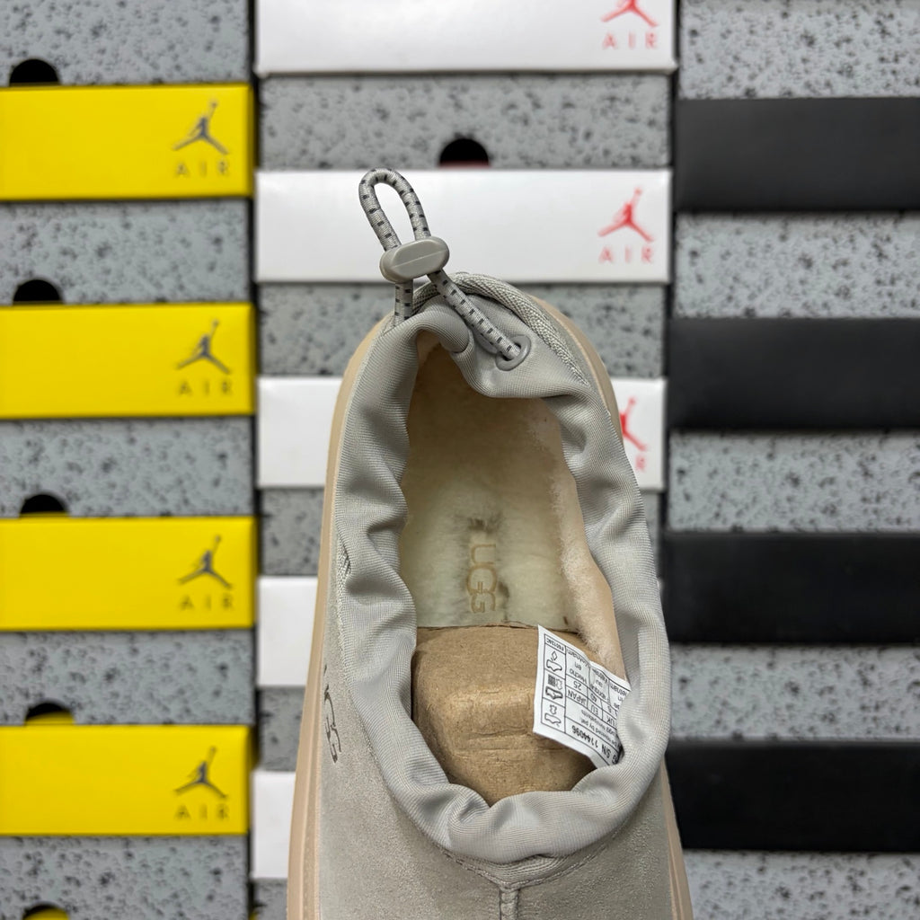 UGG Light Gray Slip-On Shoes with Beige Chunky Lug Sole