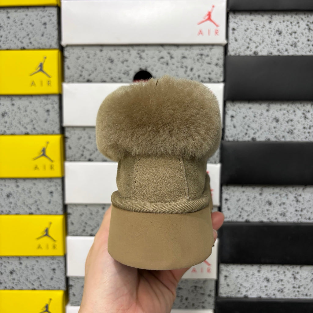 UGG Antelope Brown Slip-On Shoes with Plush Collar