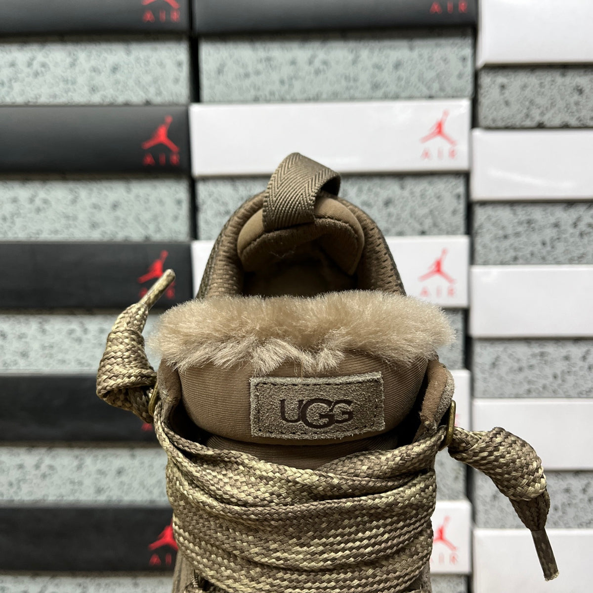 UGG Lowmel Smoky Brown Chunky Lace-Up Sneakers