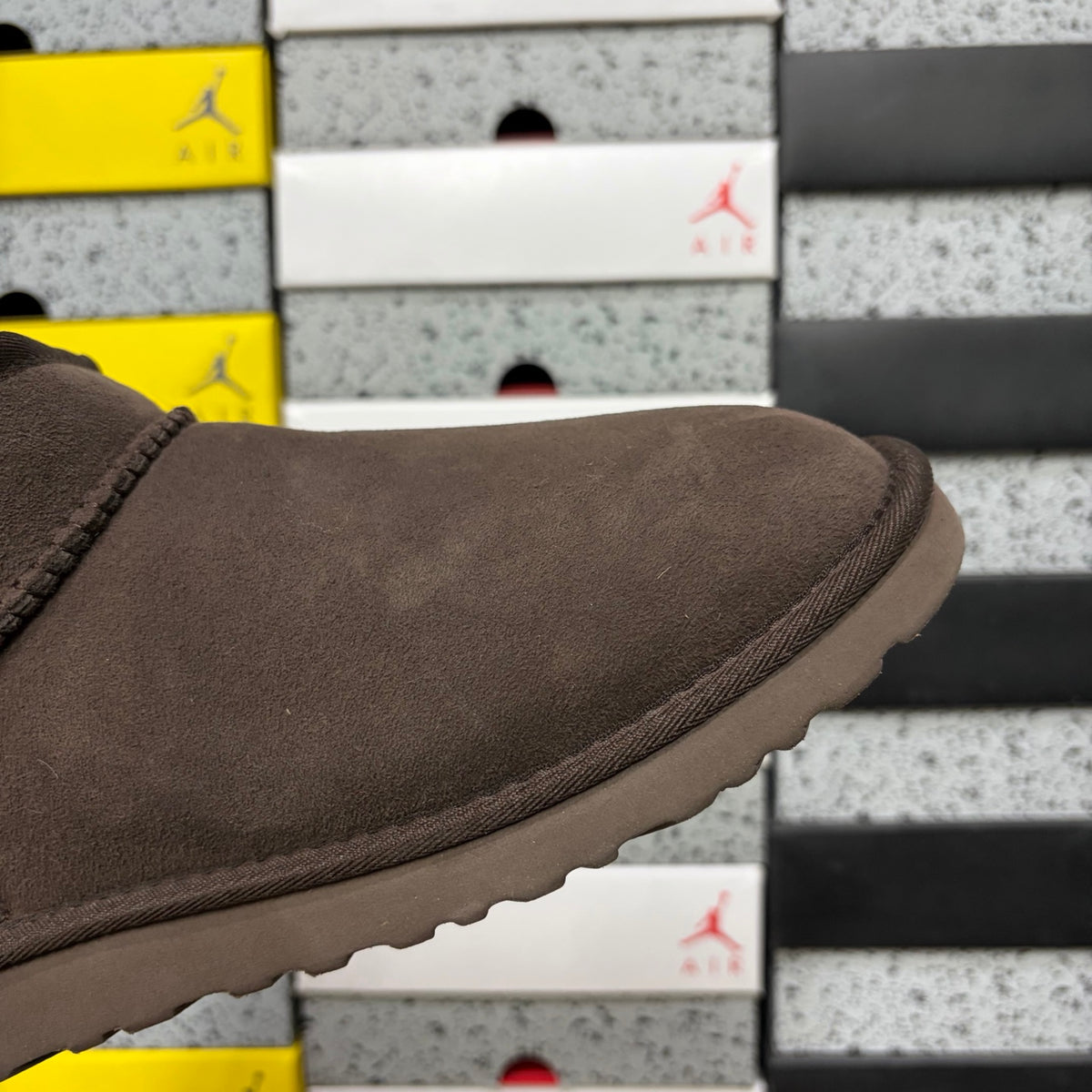 UGG Chocolate Brown Ultra Mini Ankle Boots with Plush Lining