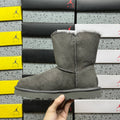 UGG Gray Bailey Button II Winter Boots