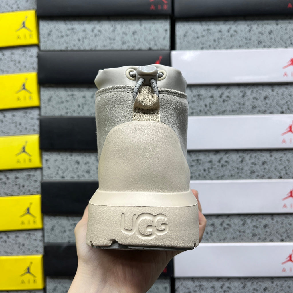 UGG Gray Neumel Lace-Up Chunky Sole Ankle Boots