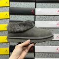 UGG Gray Slip-On Ankle Shoes with Plush Collar