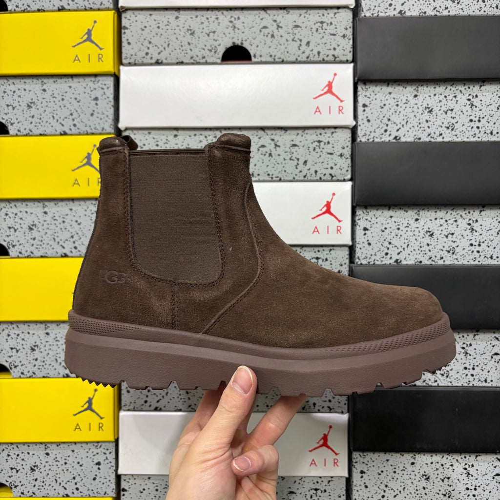 UGG Chocolate Brown Chelsea Ankle Boots with Chunky Lug Sole