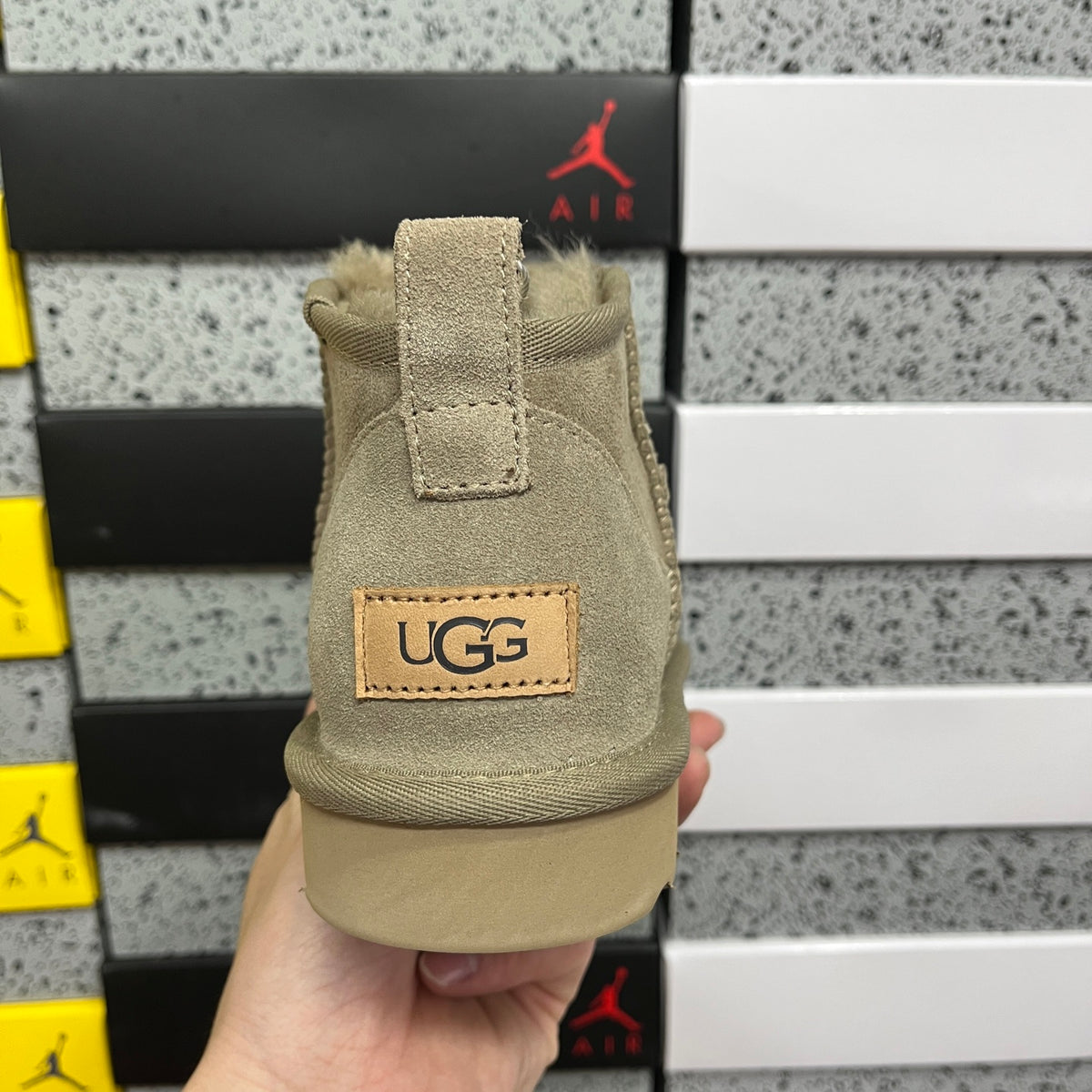 UGG Taupe Brown Ultra Mini Ankle Boots