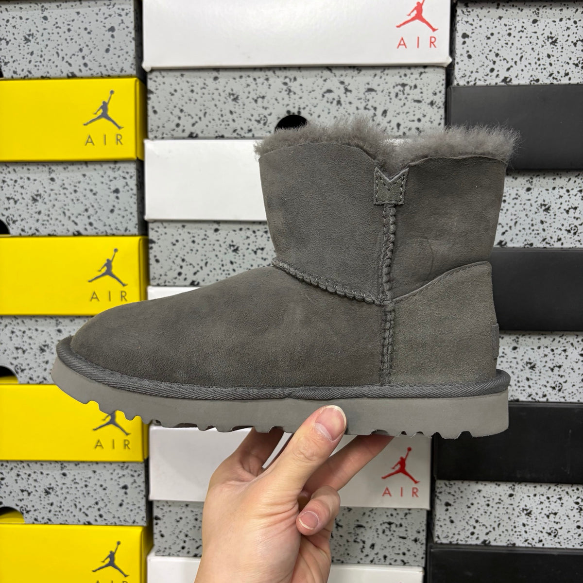 UGG Gray Button Winter Boots